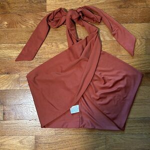 Shein burnt orange, medium wrap top can be wrapped in any type of way